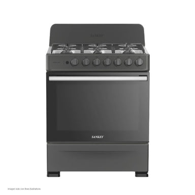 Estufa a gas de 30" Carla TT6 Sankey 6 quemadores encendido eléctrico color gris