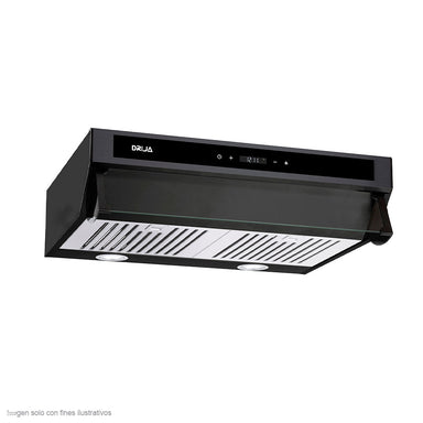 Extractor de grasa Slim Touch 60 color negro, 3 velocidades iluminación LED