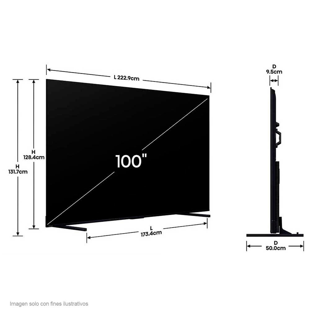 Televisor QLED Smart 100" 100Q7QG Hisense 4K AI