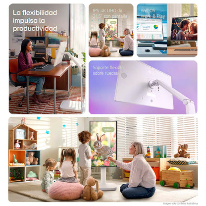 Monitor de 32" Smart Swing 32U889SA de LG 4K