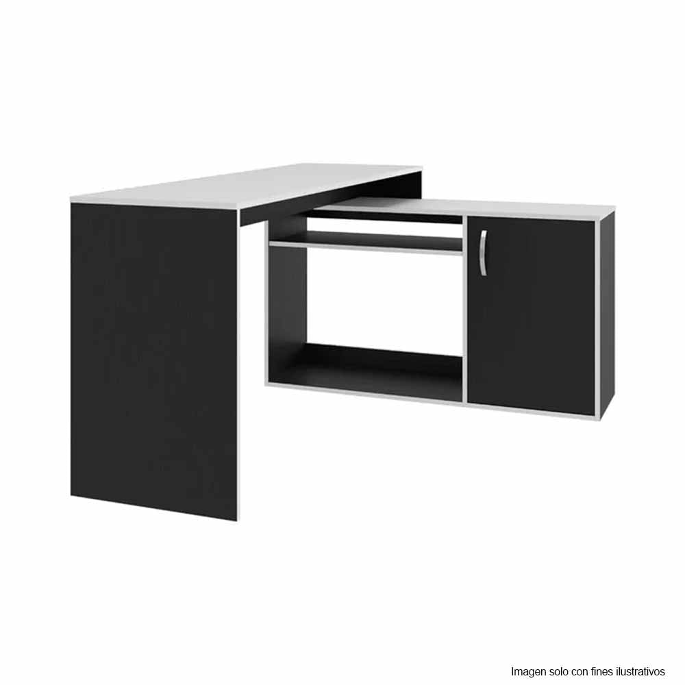 Escritorio Gamer Axis EWB 12174 color wengue + cantos blanco