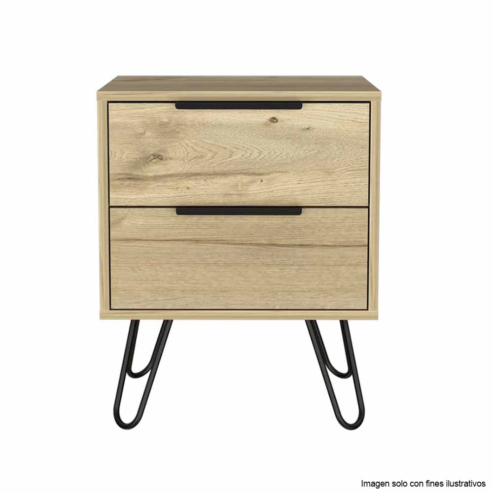 Mesa de noche Augusta Novo MLD 6629 Color Duna + wengue