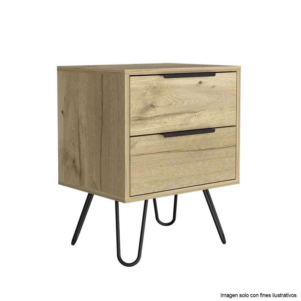 Mesa de noche Augusta Novo MLD 6629 Color Duna + wengue