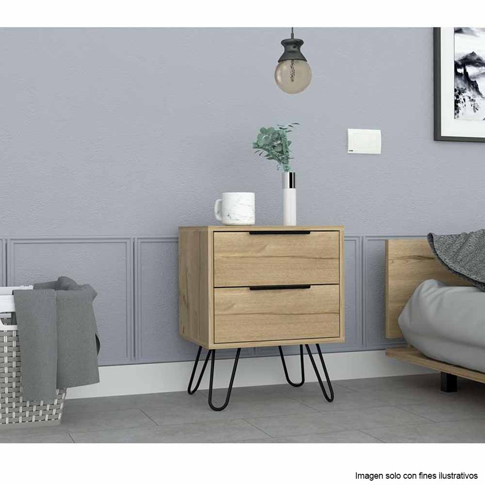 Mesa de noche Augusta Novo MLD 6629 Color Duna + wengue