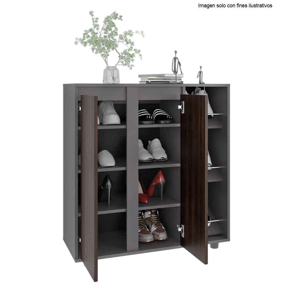 Zapatero Houck ZPN 12704 color Nogal + plomo