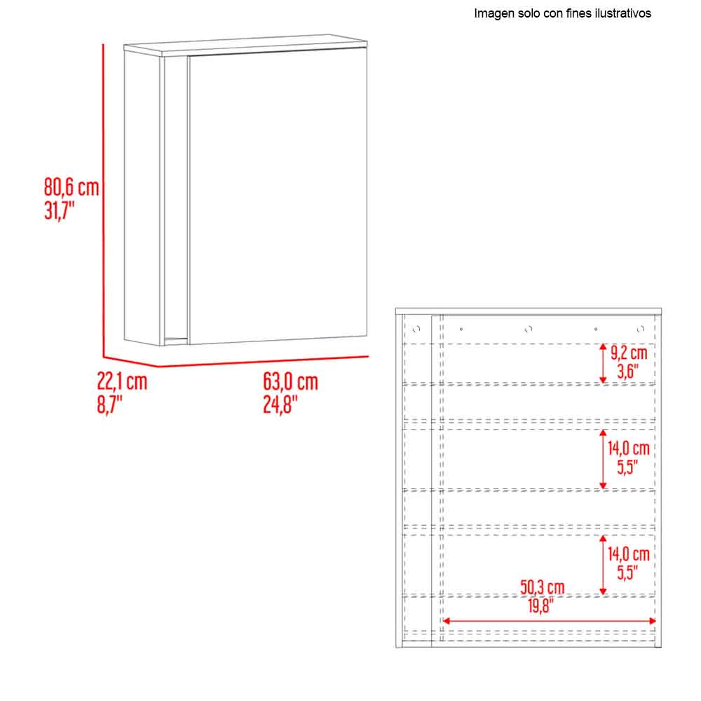 Zapatera Dassel ZBF 11673 para 6 pares color fresno + blanco