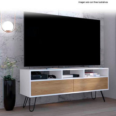 Rack para TV TORI, RBF 10310 color fresno + blanco
