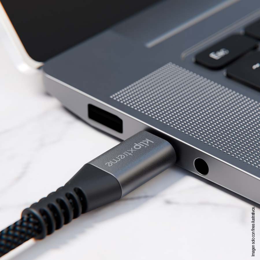 Cable USB-C TO USB-C CABLE 30W KAC-250-6FT KLIP para carga ultrarrápida