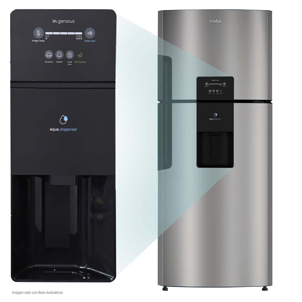 Refrigeradora 15pc Top Mount  RMP450ZCAU acero inoxidable, dispensador de agua