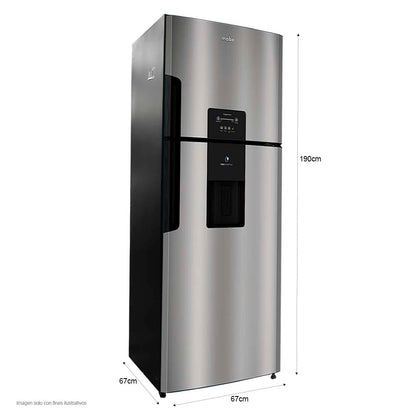 Refrigeradora 15pc Top Mount RMP450ZCAU acero inoxidable, dispensador de agua
