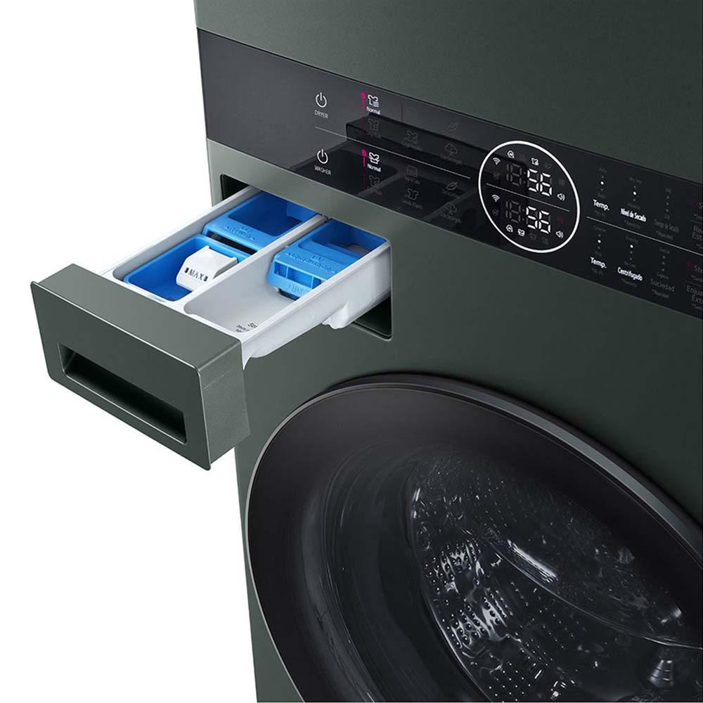 Torre de lavado y secado 25 kg WK25GGS6 LG color verde AI DD Turbo Wash