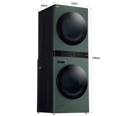 Torre de lavado y secado 25 kg WK25GGS6 LG color verde AI DD Turbo Wash