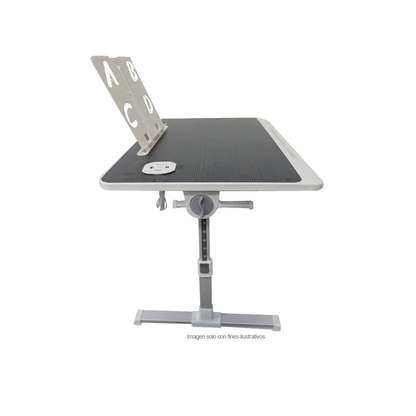 Mesa plegable MF1 para laptop con puerto USB, color negro