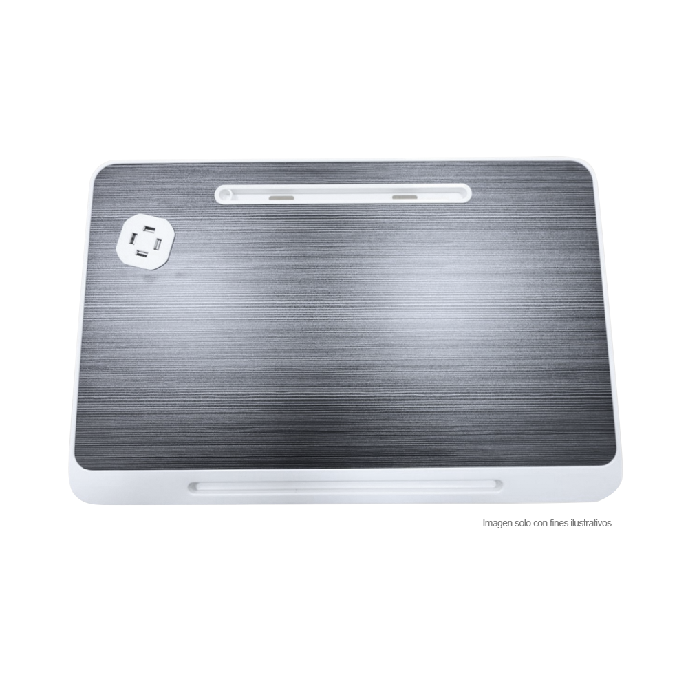 Mesa plegable MF1 para laptop con puerto USB, color negro