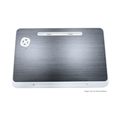 Mesa plegable MF1 para laptop con puerto USB, color negro