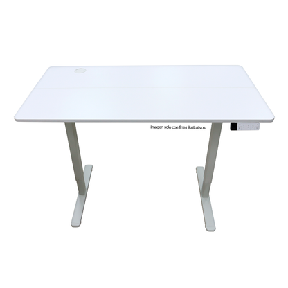 Escritorio ES6-H-2W, altura ajustable color blanco, 3 configuraciones de memoria guardables, color blanco
