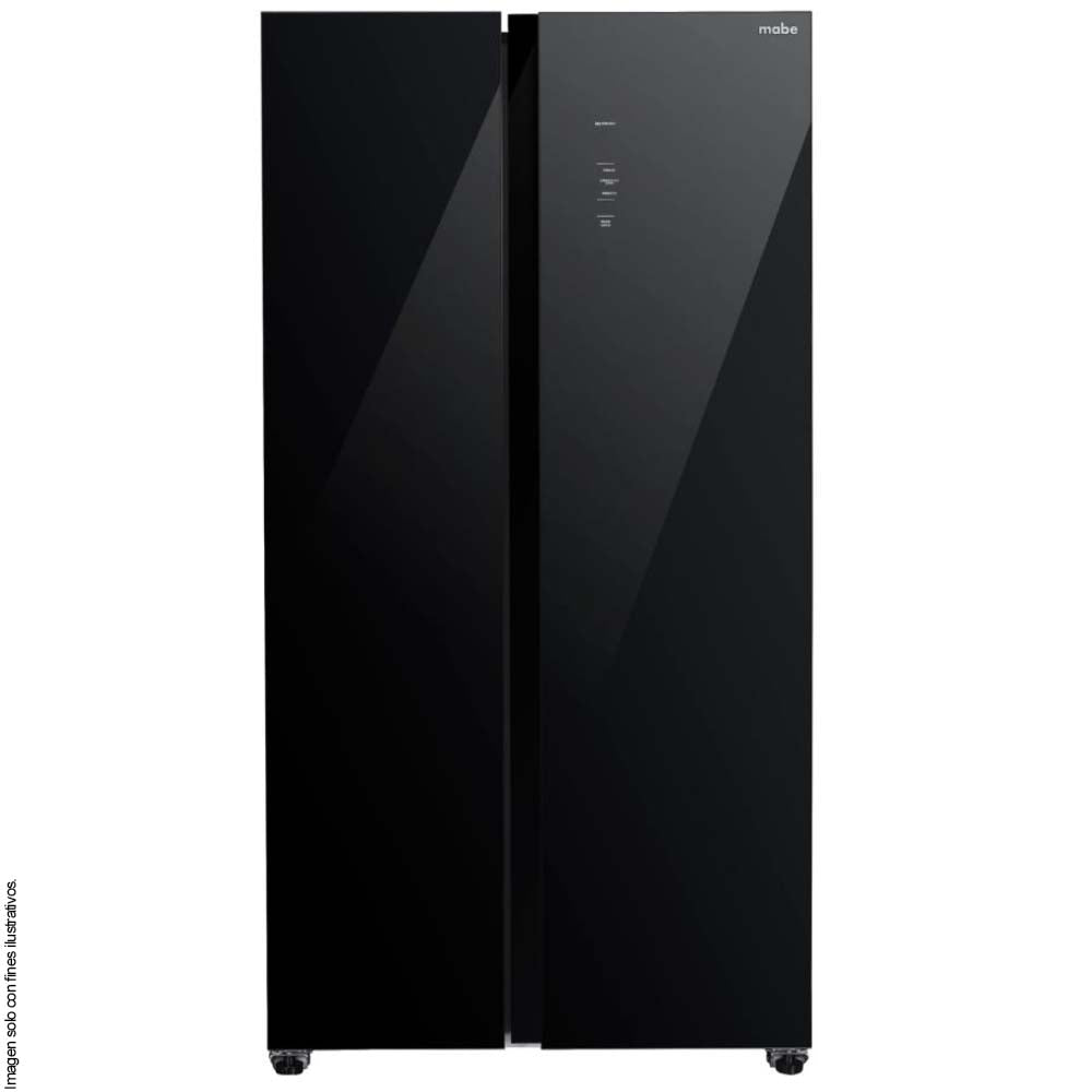 Refrigeradora 22pc Side By Sade MSM631LKLNG0 Mabe color Black glass TecInverter