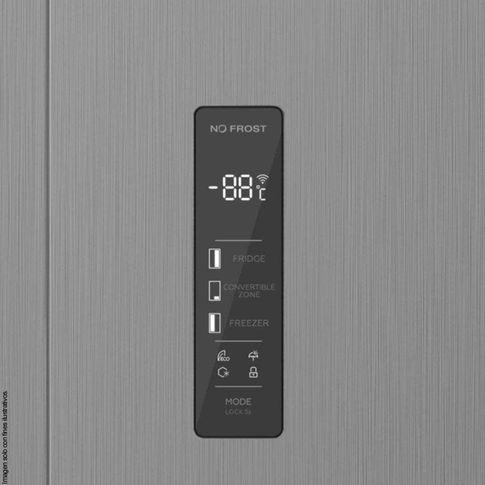 Refrigeradora 22pc Side By Sade MSM631LKLNG0 Mabe color Black glass TecInverter