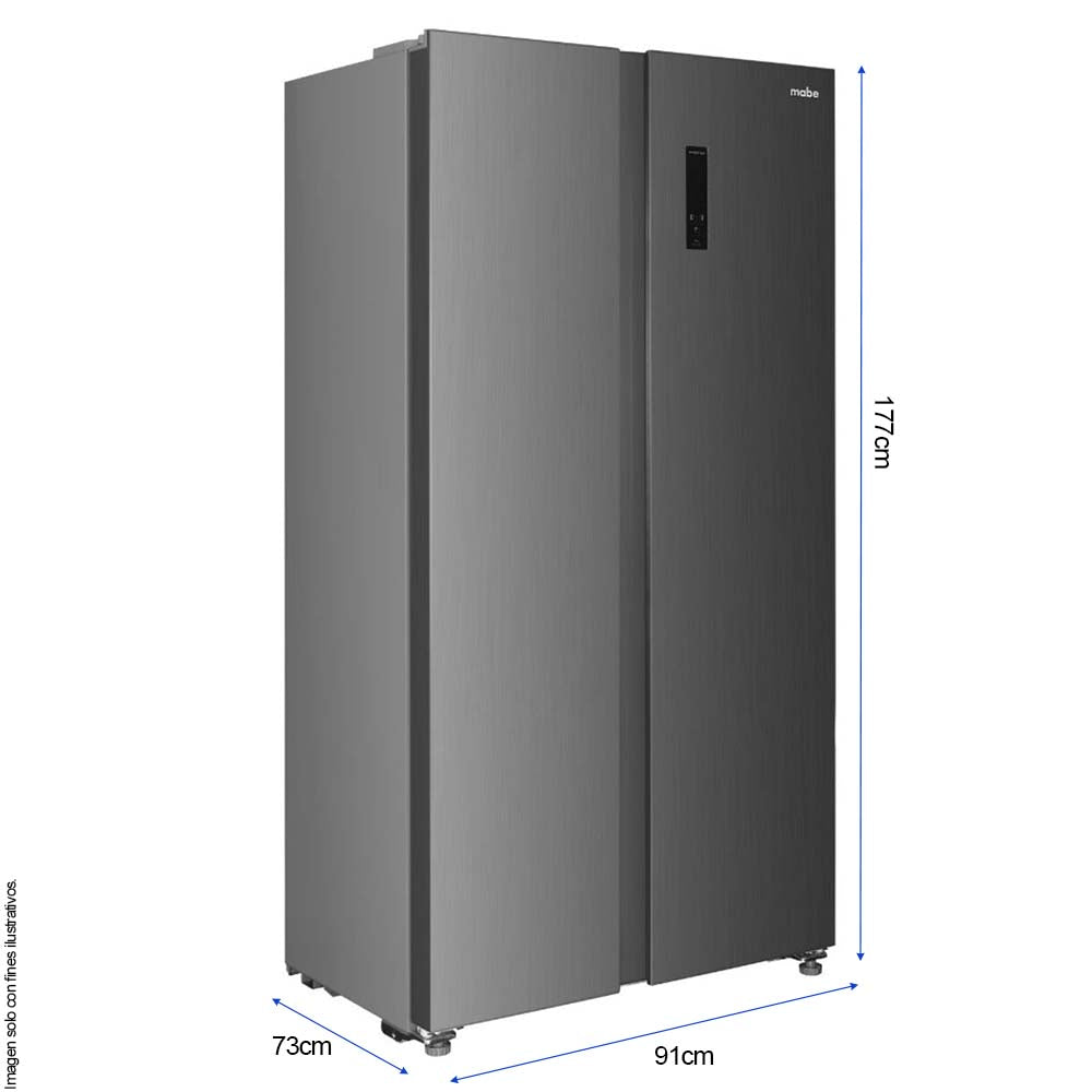 Refrigeradora 16pc Side by Side MSM480LKLSS0 Mabe TecInverter