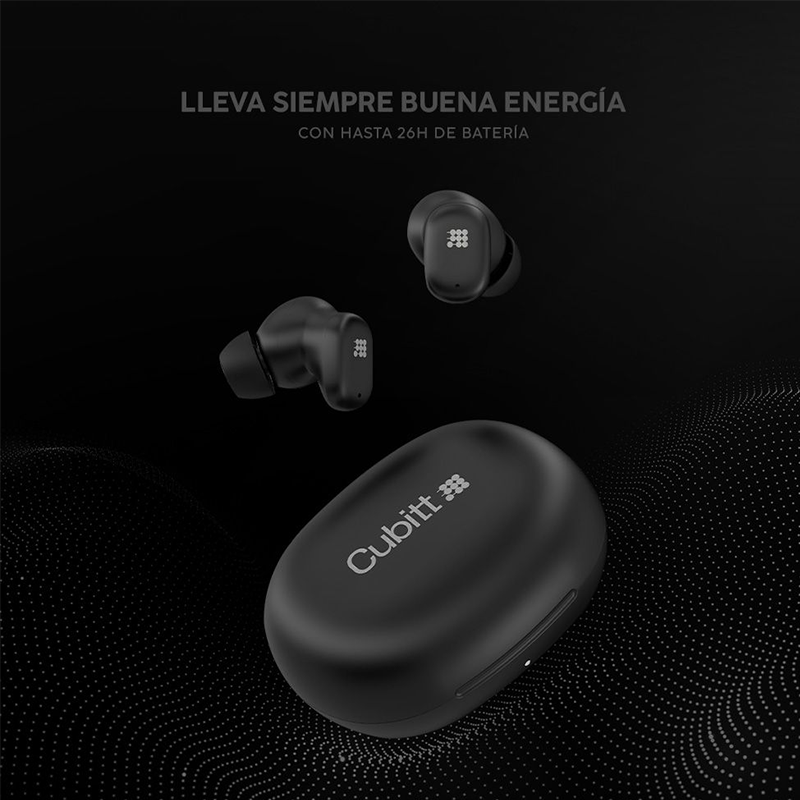 Audífonos inalámbricos In-Ear, CT-PWBUDS1, Cubitt, Bluetooth 5.4 ANC, negro