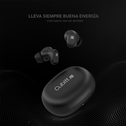 Audífonos inalámbricos In-Ear, CT-PWBUDS1, Cubitt, Bluetooth 5.4 ANC, negro