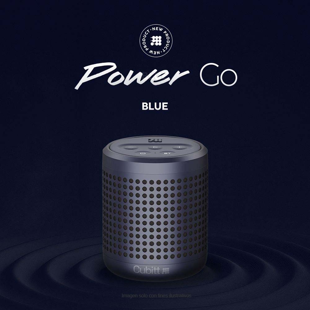 Bocina portátil CT-PWGO2-2 Cubitt Power Go Bluettoth color tono azul