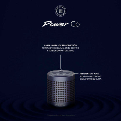 Bocina portátil CT-PWGO2-2 Cubitt Power Go Bluettoth color tono azul