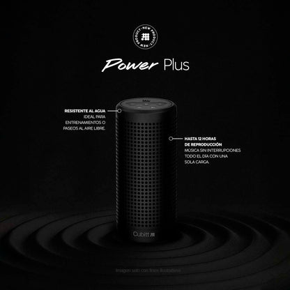 Bocina portátil, 30W, CT-PWPLUS2-1, Cubitt, Bluetooth 5.3 TWS resistente al agua, negro