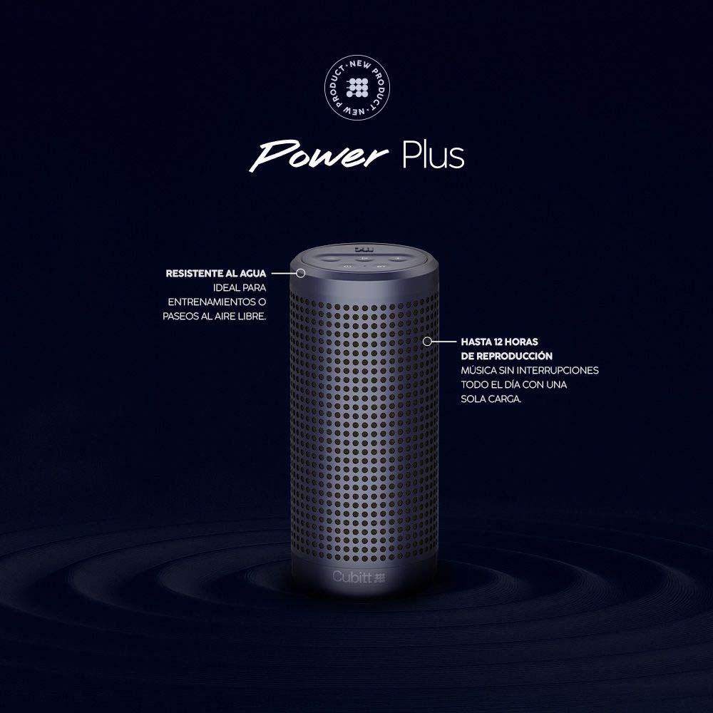 Bocina portátil, 30W, CT-PWPLUS2-2, Cubitt, Bluetooth 5.3 TWS resistente al agua, azul