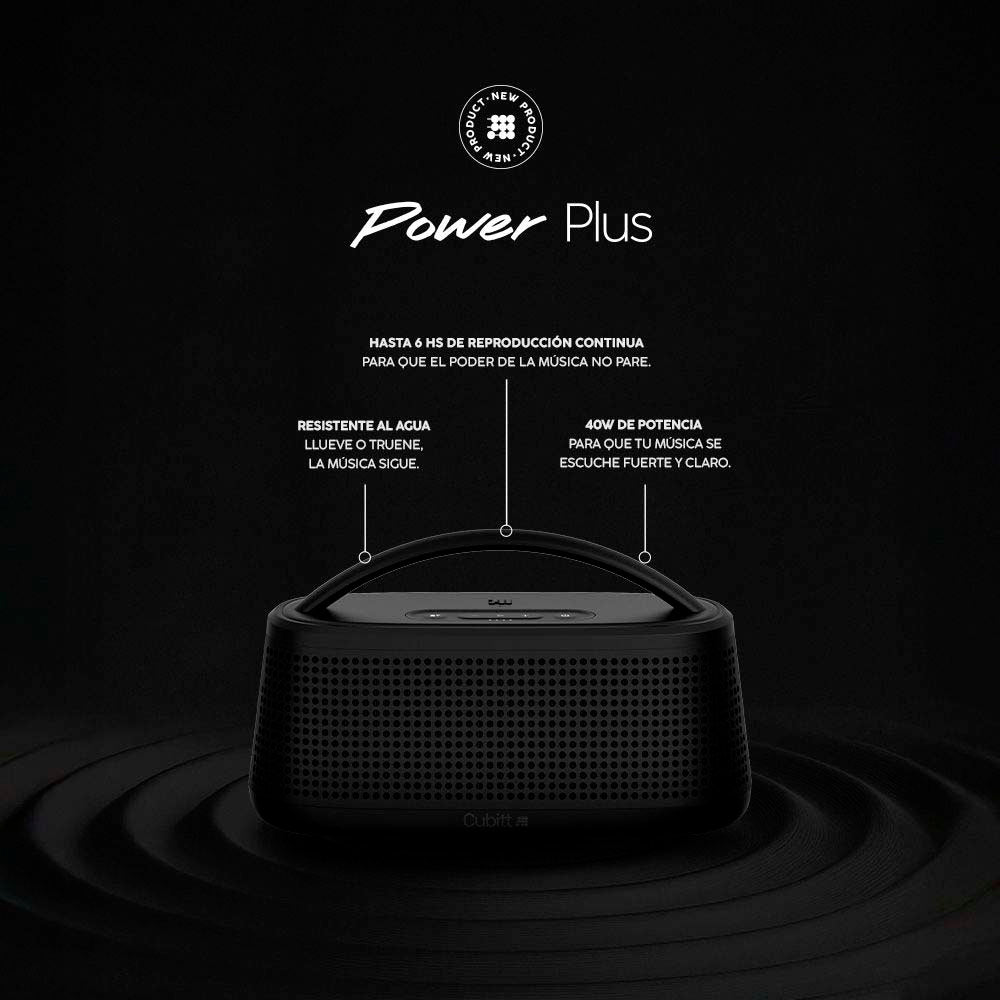 Bocina portátil CT-PWPRO2-1 Cubitt Bluetooth color negro