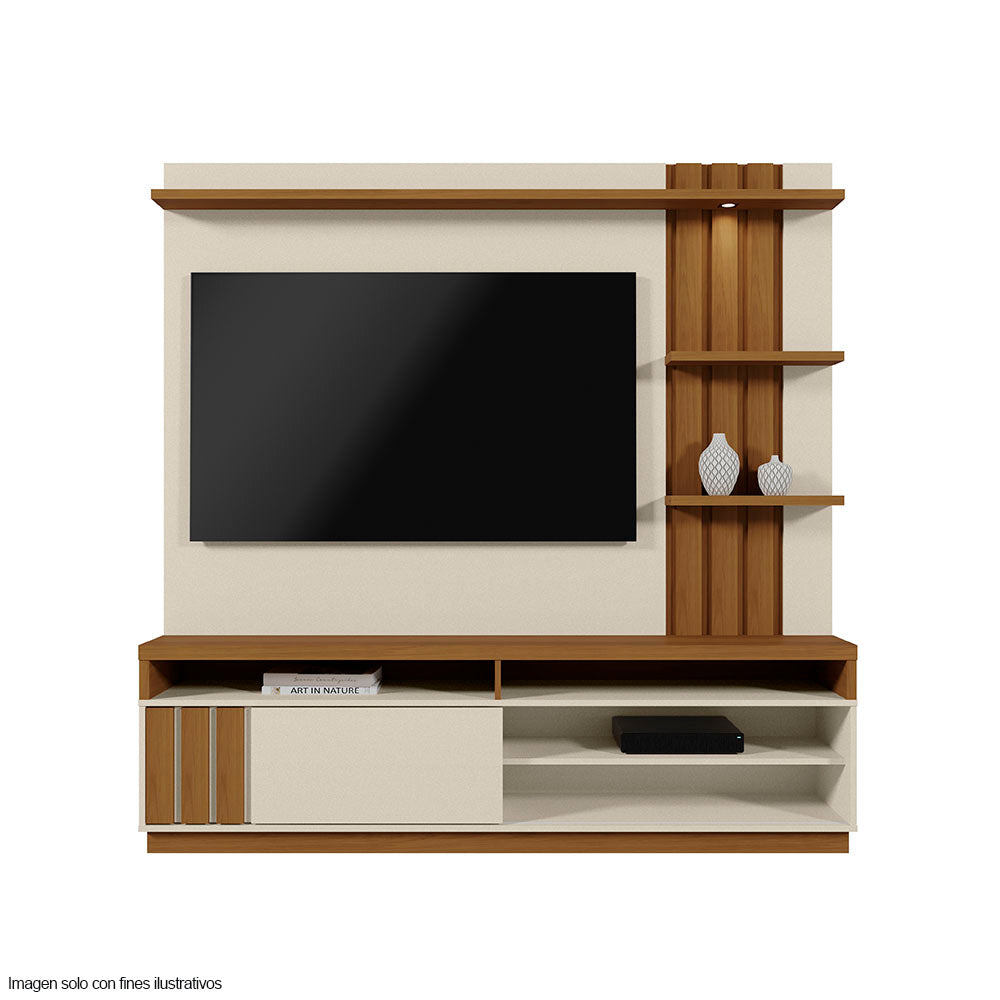 Centro de entretenimiento modelo MARIANA, hasta TV 55" color perla/almendra
