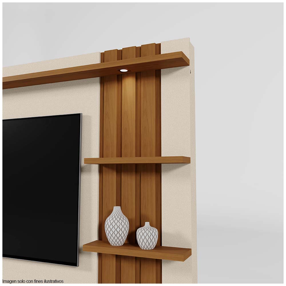 Centro de entretenimiento modelo MARIANA, hasta TV 55" color perla/almendra