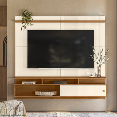 Panel de TV soporta hasta pantallas de 70" modelo Morretes color blanco hueso / almendra