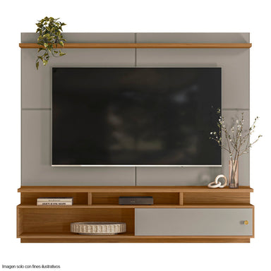 Panel de TV soporta hasta pantallas de 70" modelo Morretes color gris amte / almendra