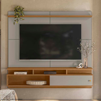 Panel de TV soporta hasta pantallas de 70" modelo Morretes color gris amte / almendra