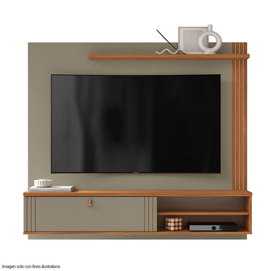 Panel para TV hasta 65" modelo LADERO color gris mate / canela miel