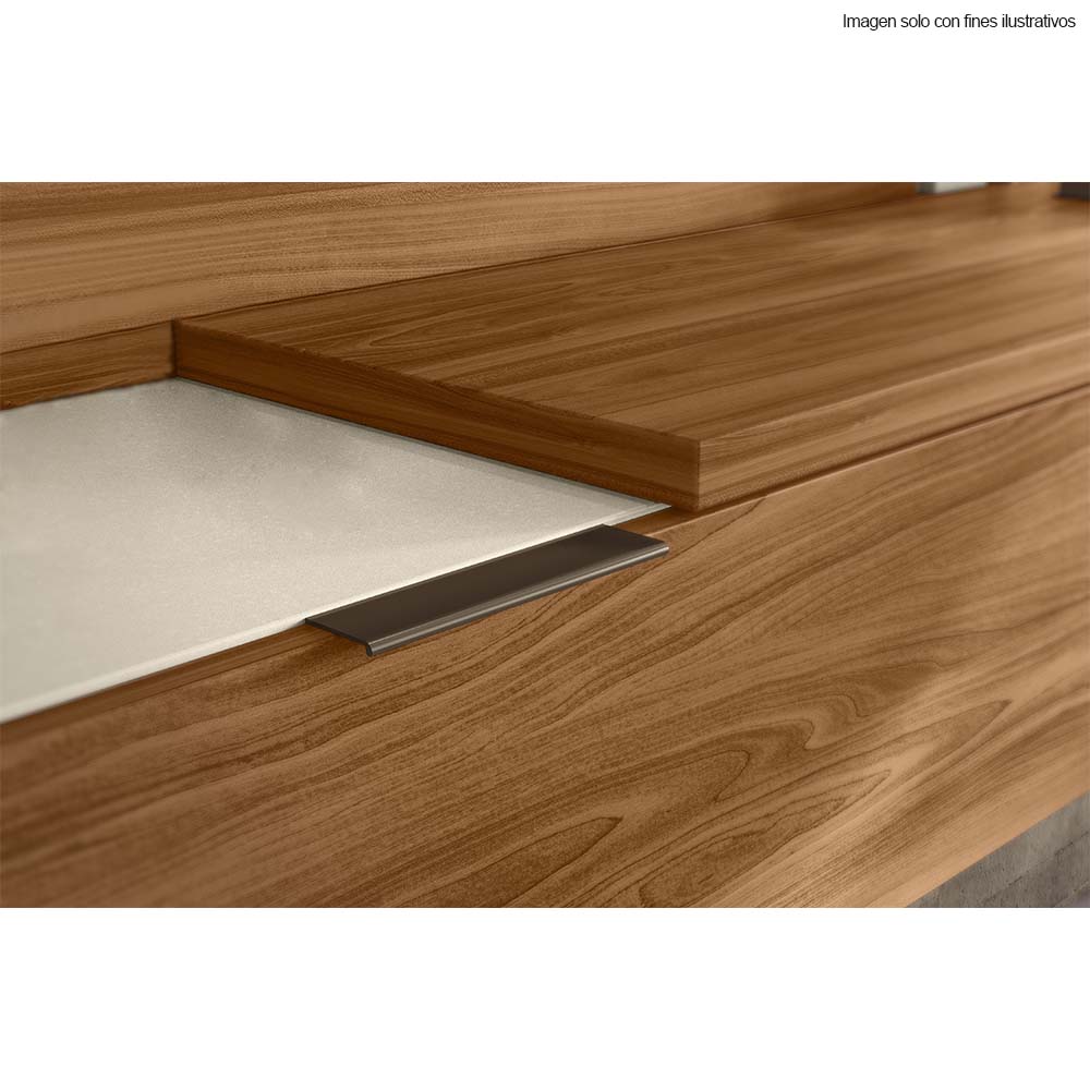 Panel para TV hasta 65" modelo VEGAS color canela miel y perla metalizado