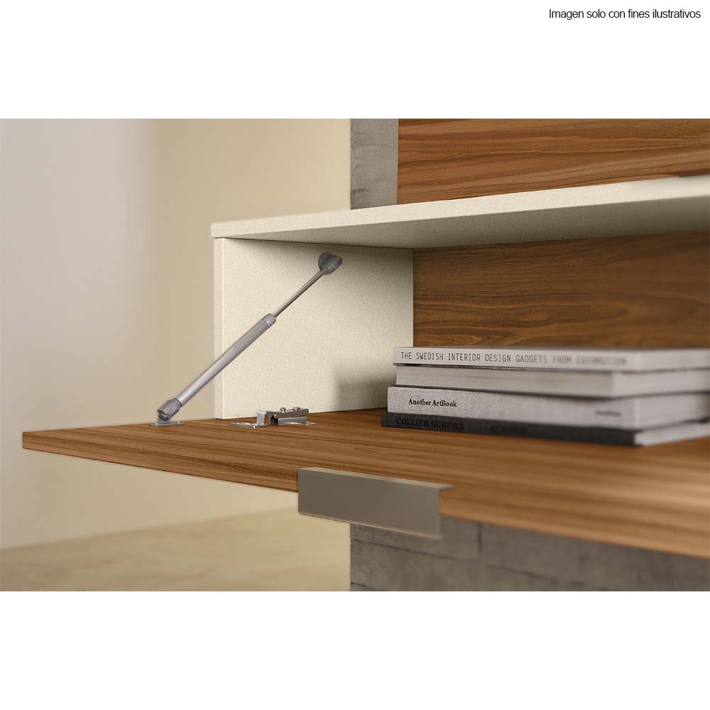 Panel para TV hasta 65" modelo VEGAS color canela miel y perla metalizado