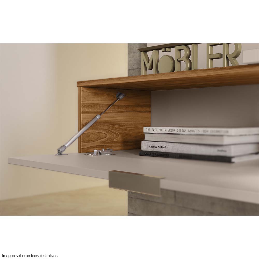 Panel para TV hasta 65" modelo VEGAS color gris mate / canela miel