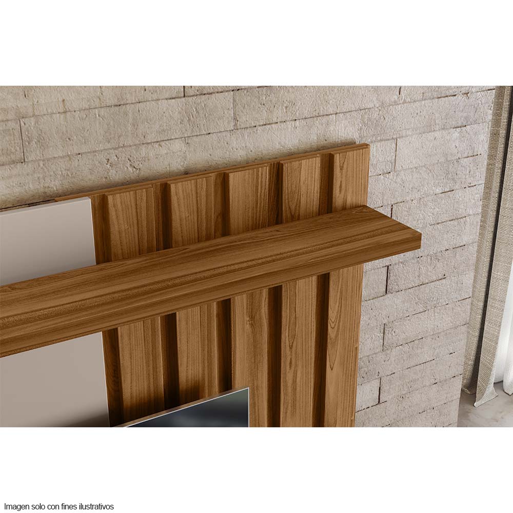 Panel para TV hasta 65" modelo VEGAS color gris mate / canela miel