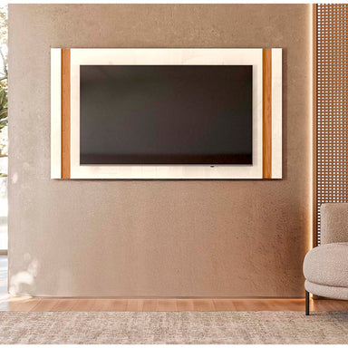 Panel para TV modelo REAL para pantallas de 45" a 65" color blanco apagado / almendra