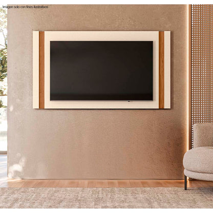 Panel para TV modelo REAL para pantallas de 45" a 65" color perola metalizado / almendra