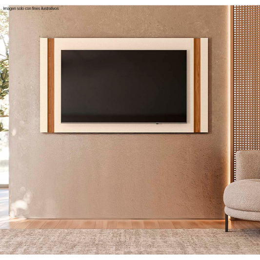 Panel para TV modelo REAL para pantallas de 45" a 65" color perola metalizado / almendra