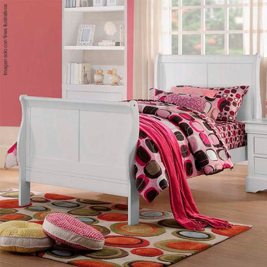 Cama Full Louis Philippe III, (24510F-HF) color blanco