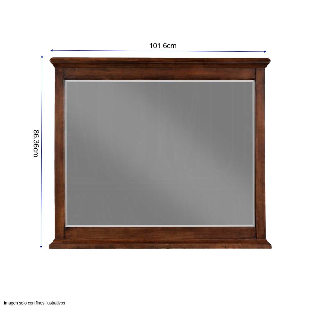 Juego de cama Queen 4 piezas Franklin color nogal cepillado