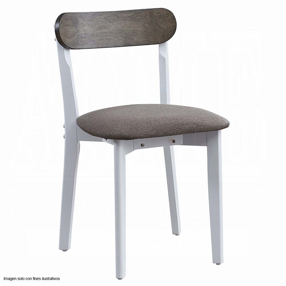 Juego de comedor de 4 puestos Fidelity color blanco