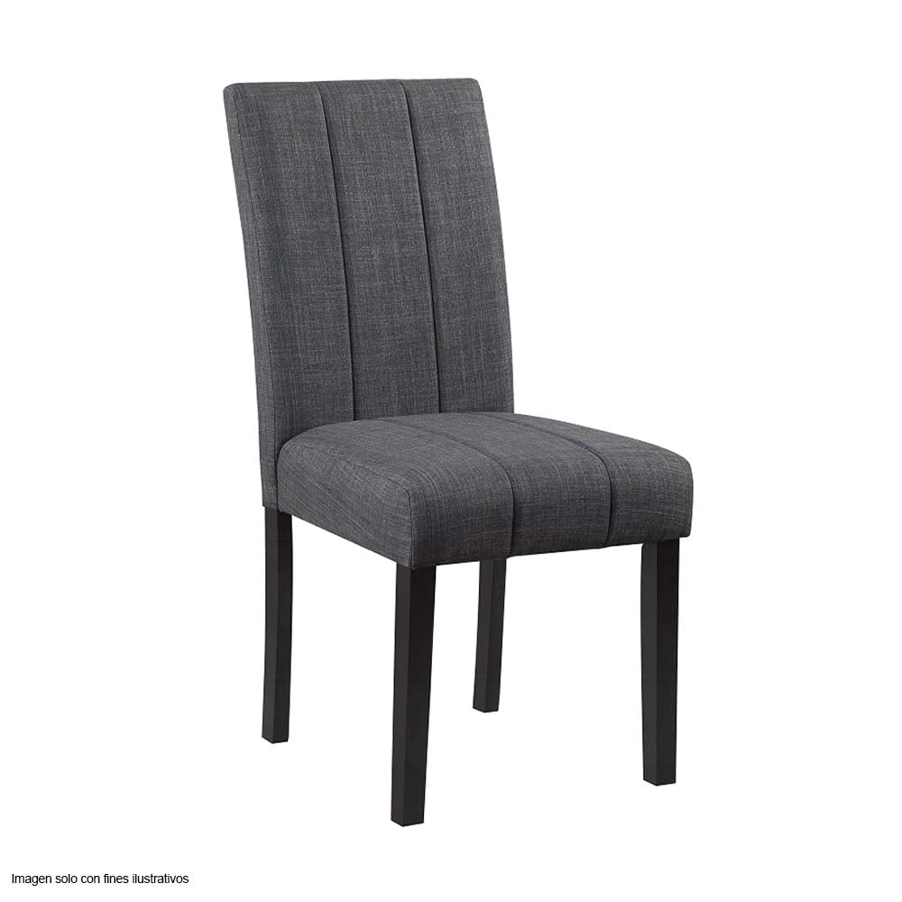Juego de comedor 4 puesto modelo KUSA acabado de la mesa mármol silla color gris negro