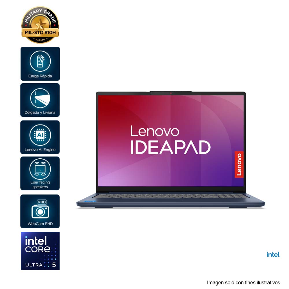 Laptop IdeaPad Slim 5 16IMH9 16" WUXGA, Ultra 5 125H 24GB 512GB Window 11 Lenovo