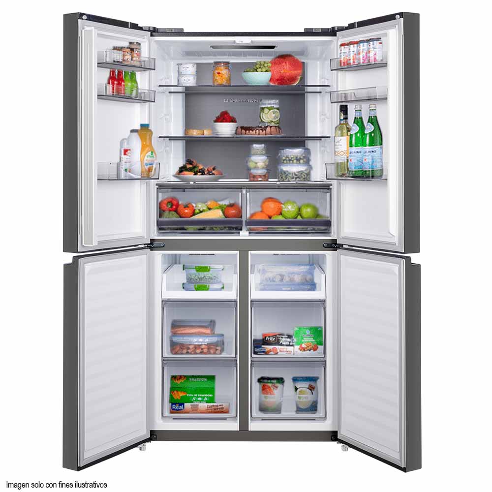 Refrigeradora Cross Door (4 puertas) 18pc metal cooling Dual