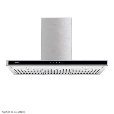 Extractor de grasa 90cm Quadrato 90 Acero inoxidable 2 chimeneas panel touch temporizador